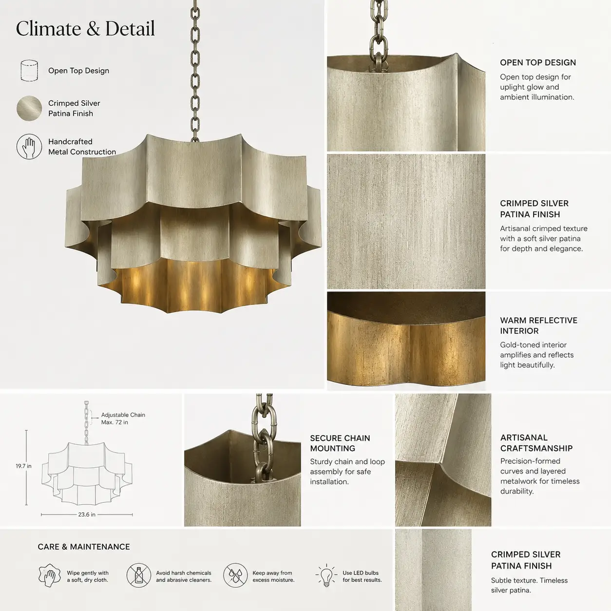 Elvara-Tiered-Pendant-Custom-Silver-Patina-Chandelier-with-Crimped-Drum-Shades-2 Elvara-Tiered-Pendant-Custom-Silver-Patina-Chandelier-with-Crimped-Drum-Shades-2
