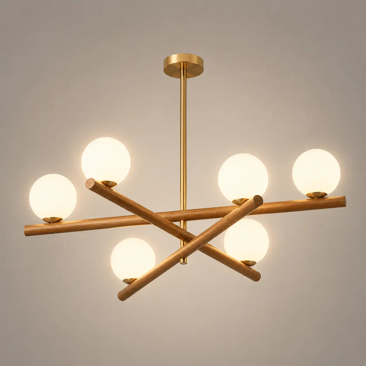 Lunaro-6-Light-Brass-Wood-Globe-Chandelier-3 Lunaro-6-Light-Brass-Wood-Globe-Chandelier-3