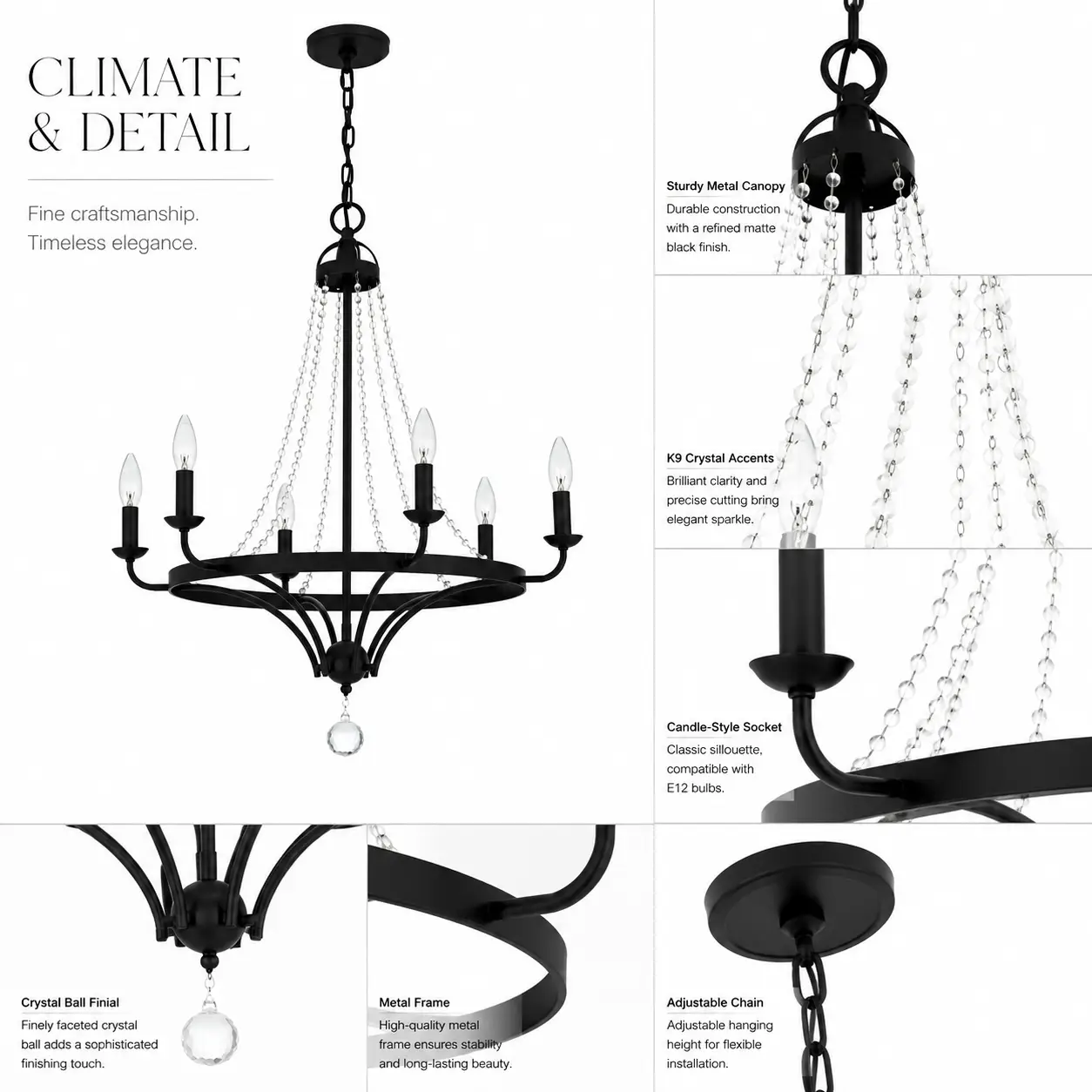 Lustria-Crystal-6-Light-Pendant-in-Matte-Black-with-K9-Crystal-Accents-2 Lustria-Crystal-6-Light-Pendant-in-Matte-Black-with-K9-Crystal-Accents-2