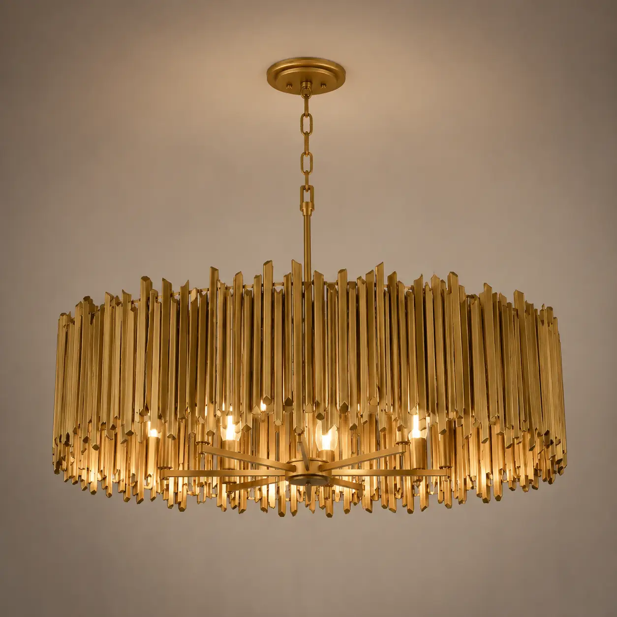 Opus-8‑Light-Drum-Pendant-with-Burnished-Gold-Pan-Flute-Finish-3 Opus-8‑Light-Drum-Pendant-with-Burnished-Gold-Pan-Flute-Finish-3