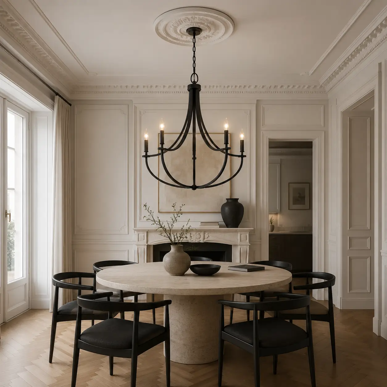 Orbitra-5-Light-Pendant-in-Matte-Black-with-Dual-Curved-Arms-minimalist-dining Orbitra-5-Light-Pendant-in-Matte-Black-with-Dual-Curved-Arms-minimalist-dining