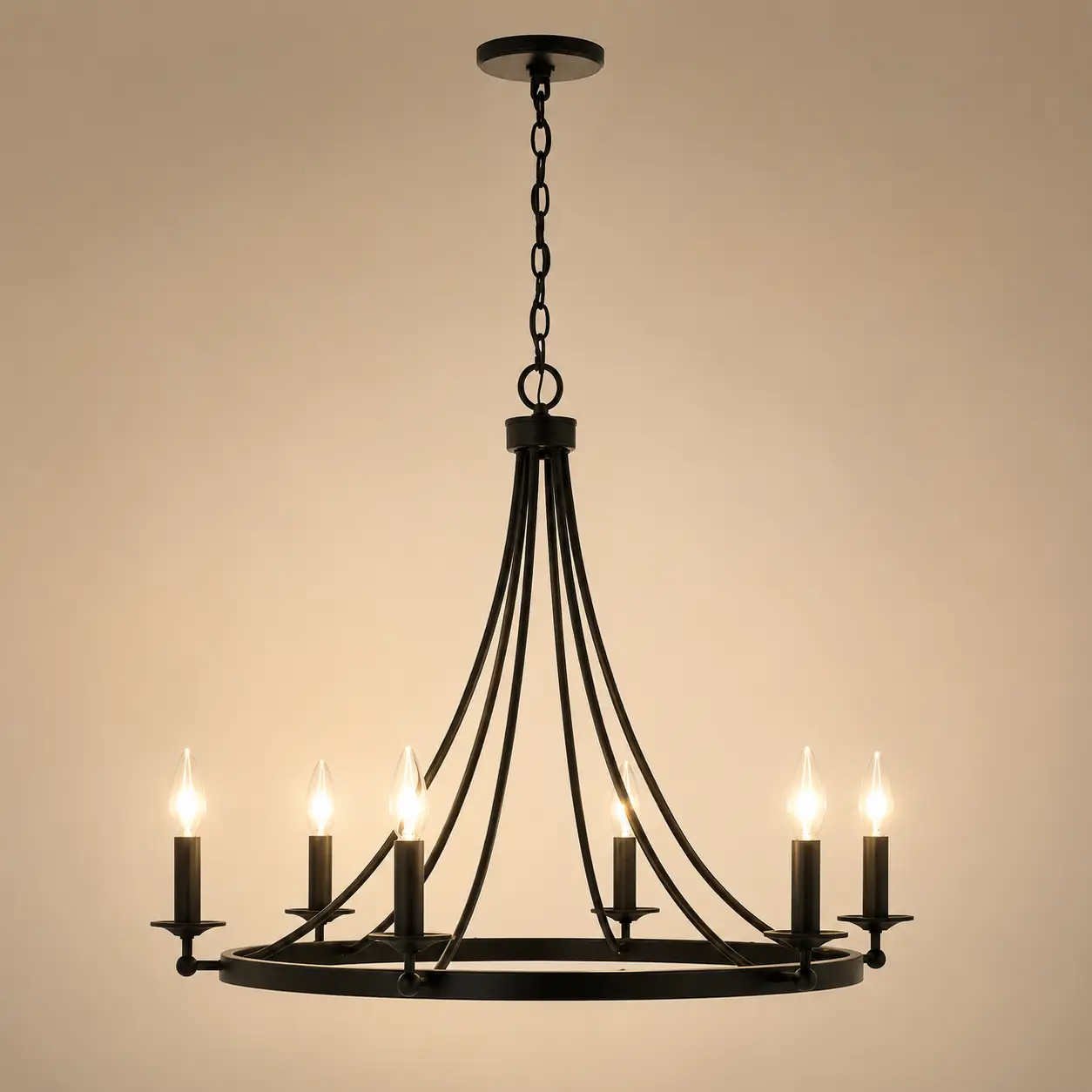 Orbitra-Tray-6-Light-Pendant-in-Matte-Black-with-Curved-Arms-and-Tray-Accents-3 Orbitra-Tray-6-Light-Pendant-in-Matte-Black-with-Curved-Arms-and-Tray-Accents-3