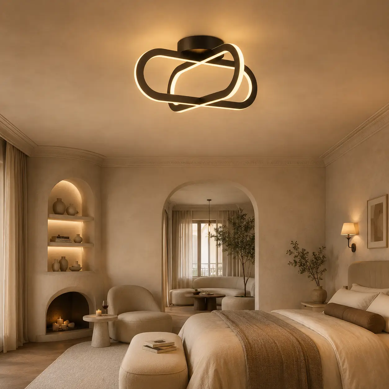 3D Rendering Placement 01 - Romantic French Cream Suite