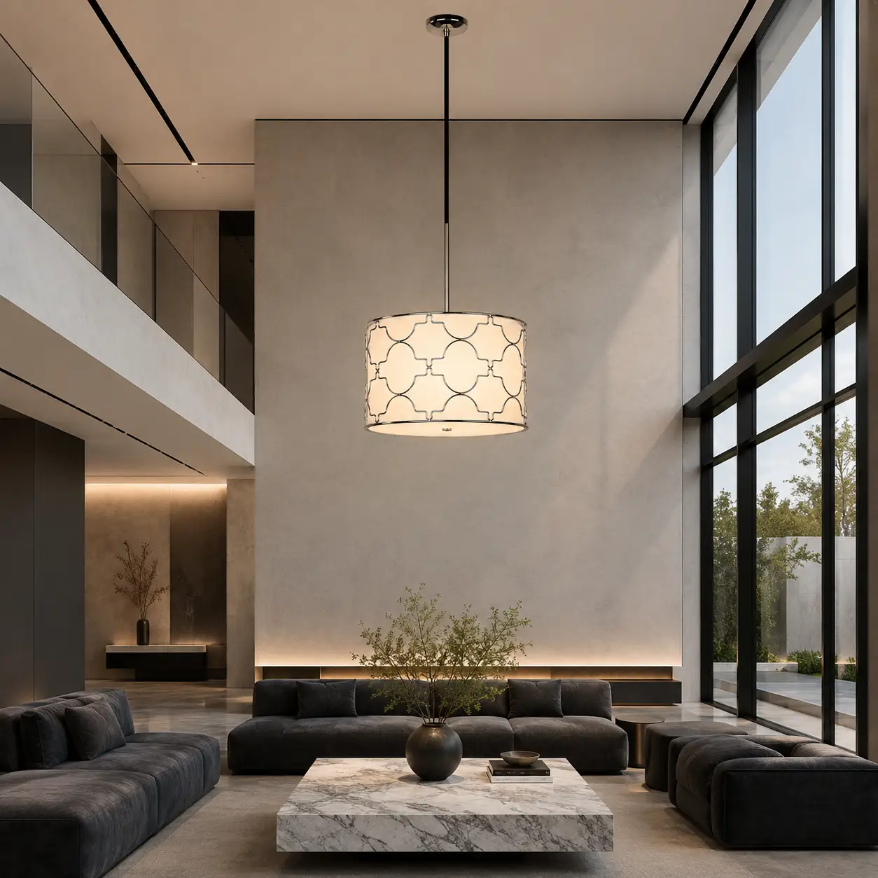 The-Geometric-Lattice-Drum-Pendant-modern-living The-Geometric-Lattice-Drum-Pendant-modern-living