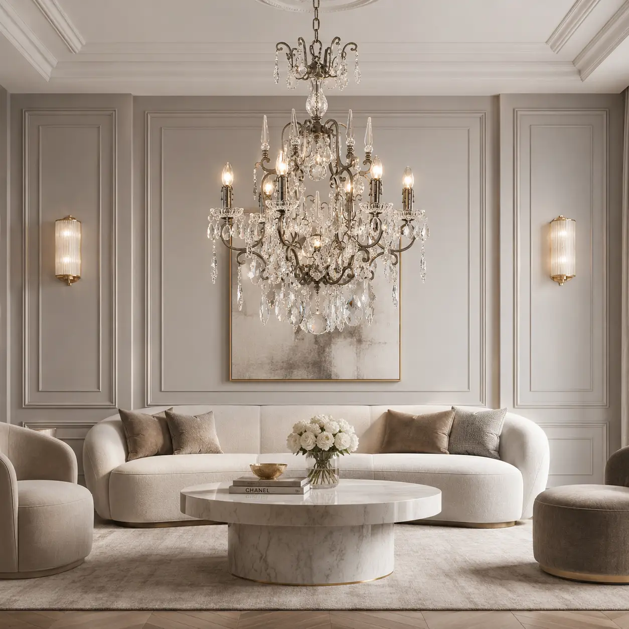 Modern Luxury / Parisian Chic Living Room