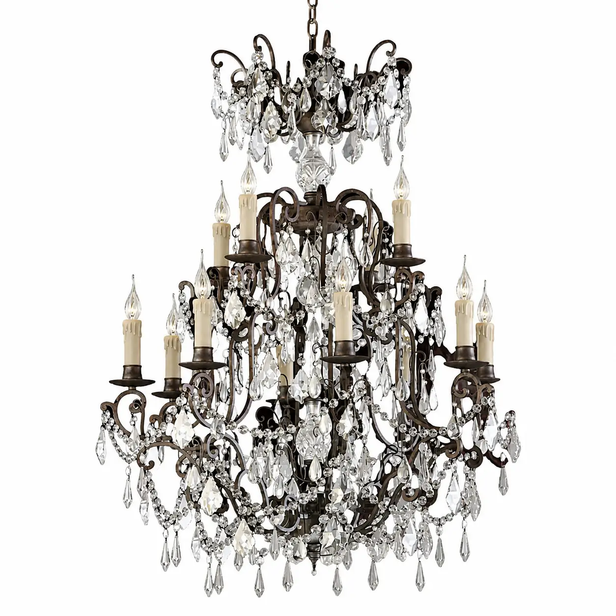 Versailles-Grandeur-12-Light-2-Tier-Antiqued-Bronze-Crystal-Chandelier-1 Versailles-Grandeur-12-Light-2-Tier-Antiqued-Bronze-Crystal-Chandelier-1