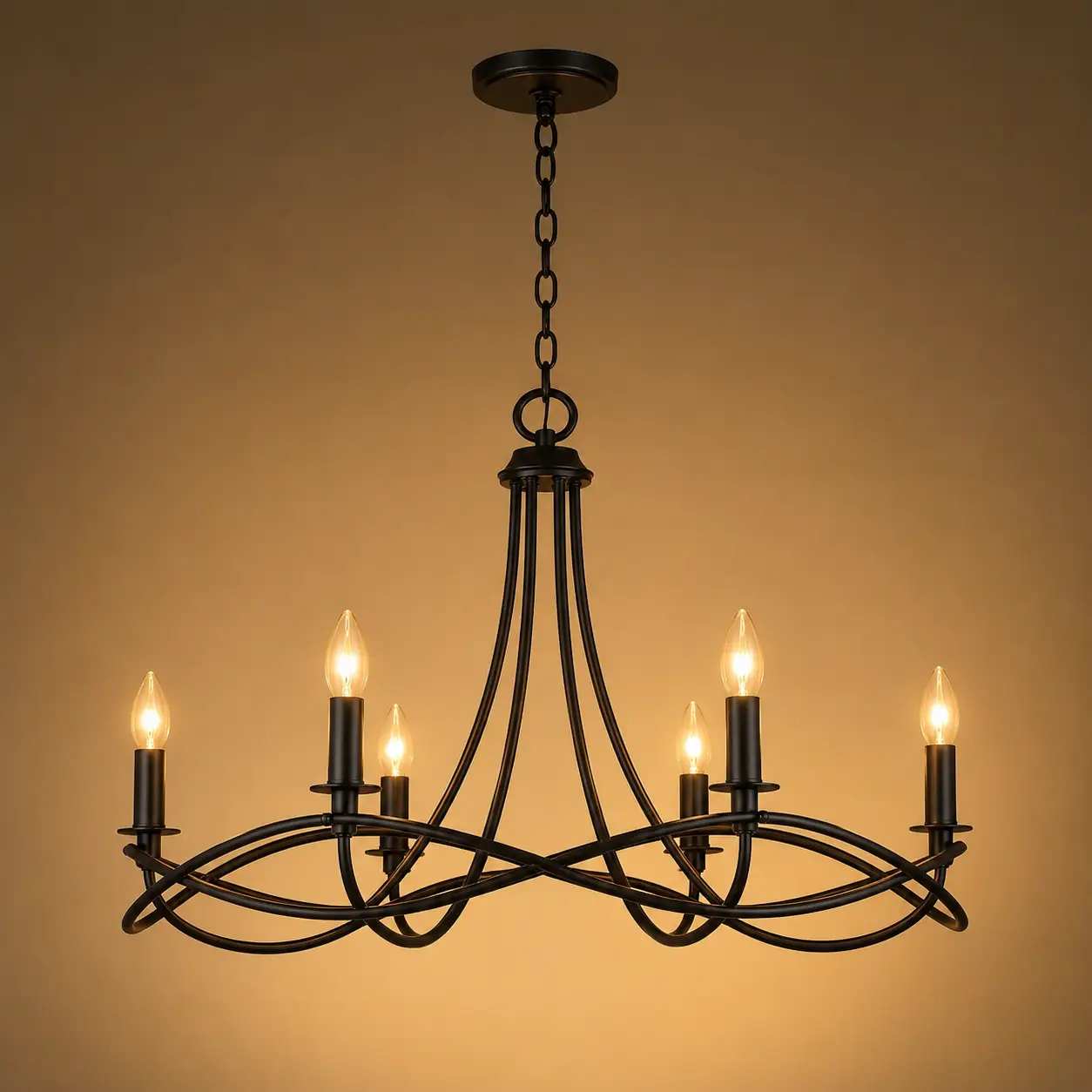 Vortica-6-Light-Pendant-in-Matte-Black-with-Wave-Rings-Circle-Accents-3 Vortica-6-Light-Pendant-in-Matte-Black-with-Wave-Rings-Circle-Accents-3