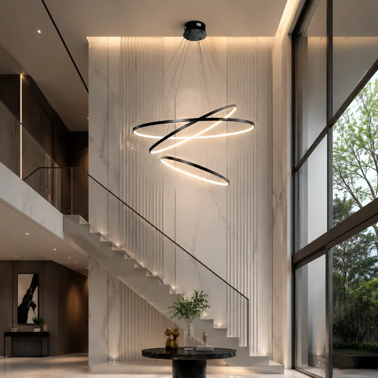 ZenRings-3-Tier-LED-Pendant-modern-entrance-foyer ZenRings-3-Tier-LED-Pendant-modern-entrance-foyer