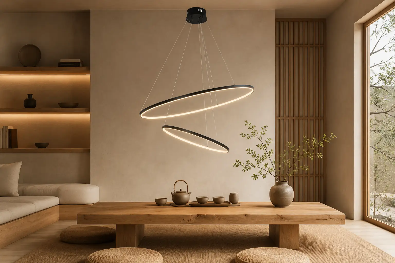 ZenRings-Suspension-Dual-Tier-Three-Color-LED-Pendant-japandi-modern-minimalist ZenRings-Suspension-Dual-Tier-Three-Color-LED-Pendant-japandi-modern-minimalist