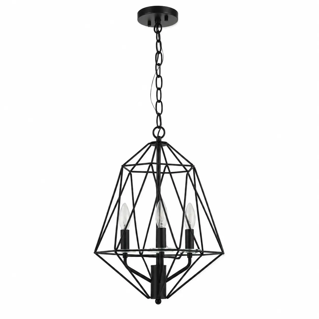 ironveil-3-light-chandelier-with-matte-black-cage-glass-accents-1 ironveil-3-light-chandelier-with-matte-black-cage-glass-accents-1