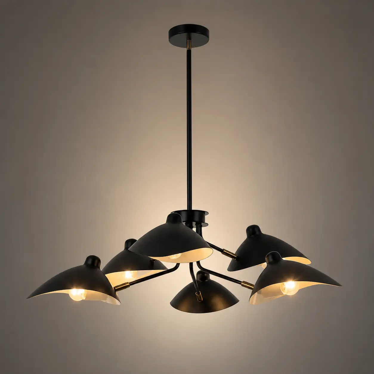 Arachnis-Noir-6-Light-Pendant-in-Matte-Black-with-Natural-Brass-Accents-3 Arachnis-Noir-6-Light-Pendant-in-Matte-Black-with-Natural-Brass-Accents-3