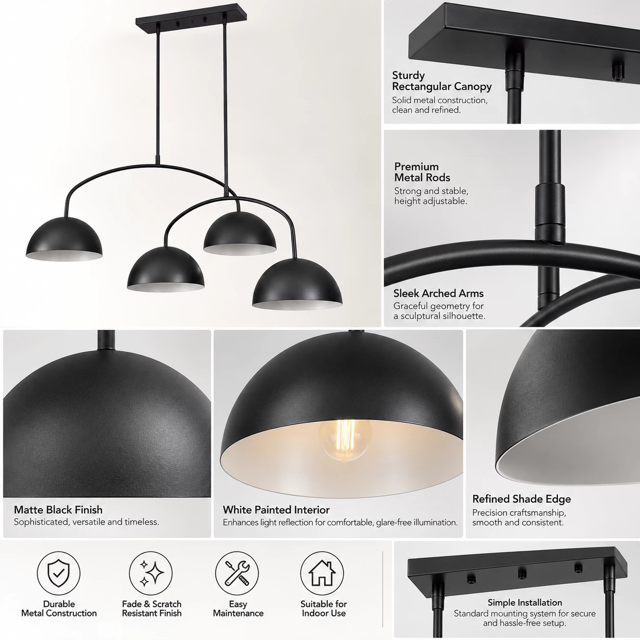 Arcadian-4-Light-Modern-Linear-Island-Pendant-with-Matte-Black-Finish-2 Arcadian-4-Light-Modern-Linear-Island-Pendant-with-Matte-Black-Finish-2