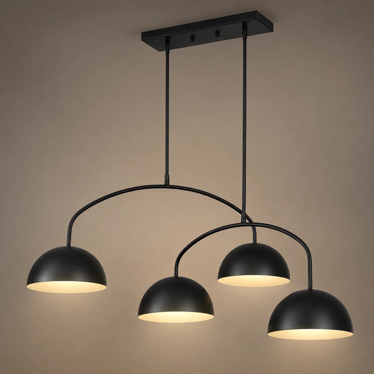 Arcadian-4-Light-Modern-Linear-Island-Pendant-with-Matte-Black-Finish-3 Arcadian-4-Light-Modern-Linear-Island-Pendant-with-Matte-Black-Finish-3