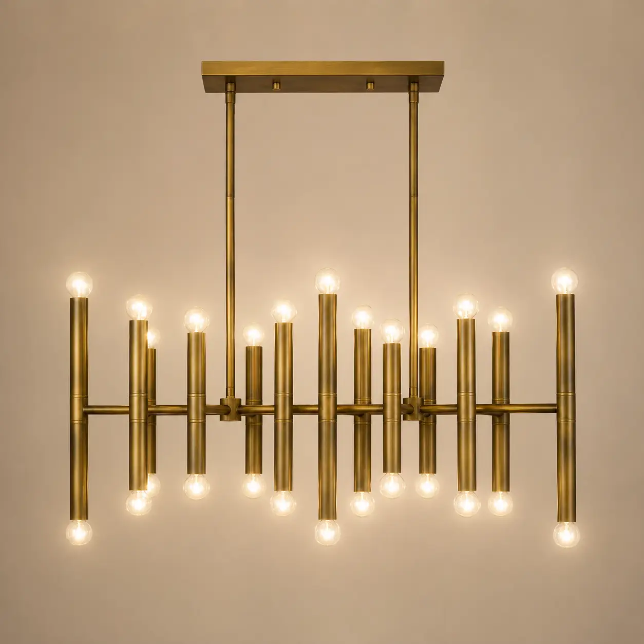 Architect-30-Light-Modern-Linear-Chandelier-with-Aged-Brass-Finish-3 Architect-30-Light-Modern-Linear-Chandelier-with-Aged-Brass-Finish-3