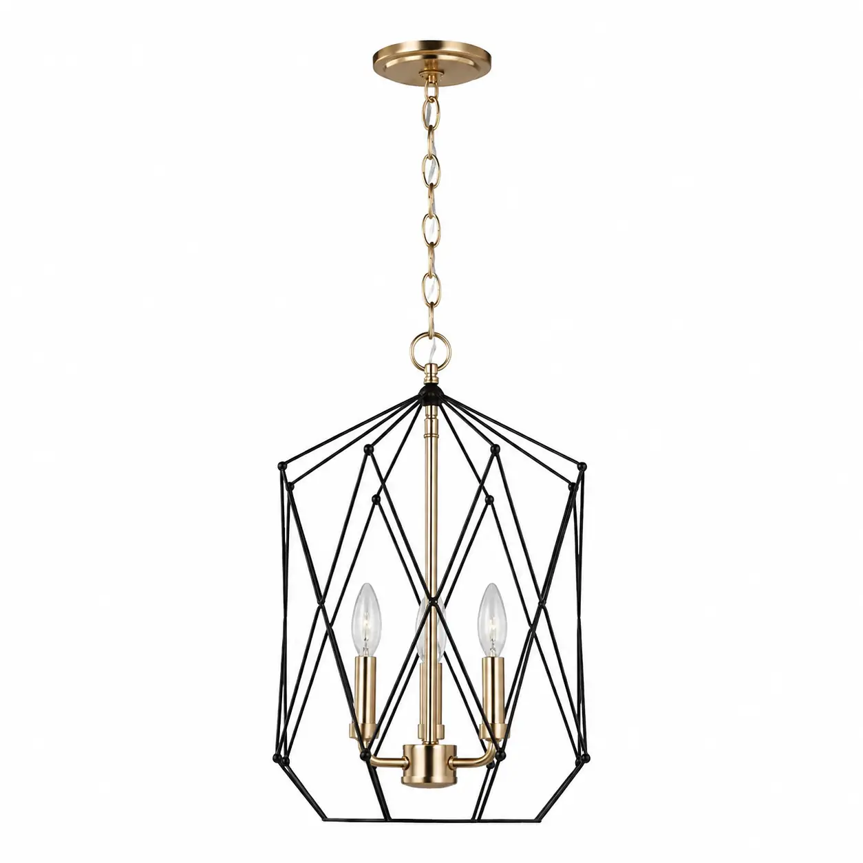 Auracage-Champagne-Gold-3-Light-Chandelier-with-Matte-Black-Cage-1 Auracage-Champagne-Gold-3-Light-Chandelier-with-Matte-Black-Cage-1