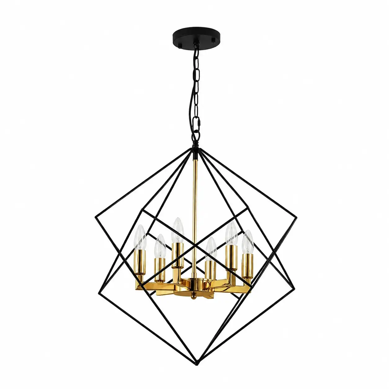 Aurelcage-Matte-Black-Frame-6-Light-Chandelier-with-Polished-Gold-Brass-Detailing-1 Aurelcage-Matte-Black-Frame-6-Light-Chandelier-with-Polished-Gold-Brass-Detailing-1