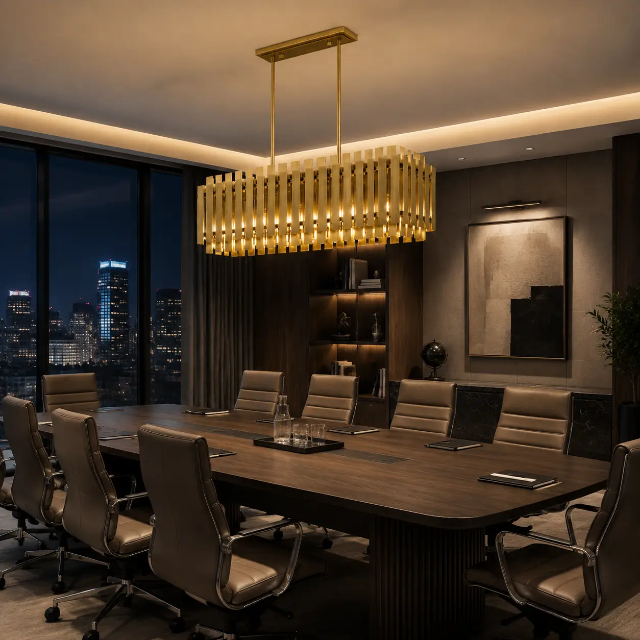 Aurum-Layered-Brass-Line-Cuboid-5‑Light-Chandelier-executive-conference-room Aurum-Layered-Brass-Line-Cuboid-5‑Light-Chandelier-executive-conference-room