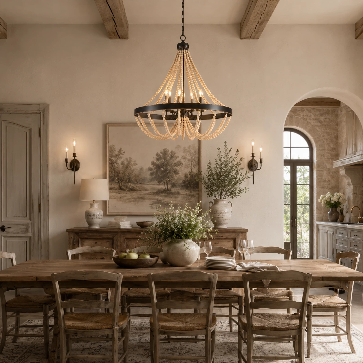 Bohemian-Rhapsody-6-Light-Wood-Bead-Chandelier-with-Distressed-Bronze-Finish-french-country-dining Bohemian-Rhapsody-6-Light-Wood-Bead-Chandelier-with-Distressed-Bronze-Finish-french-country-dining