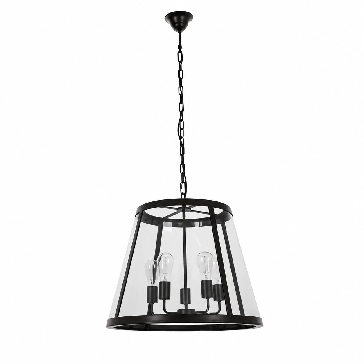 Camden-5-Light-Clear-Glass-Drum-Pendant-in-Deep-Bronze-Finish-1 Camden-5-Light-Clear-Glass-Drum-Pendant-in-Deep-Bronze-Finish-1