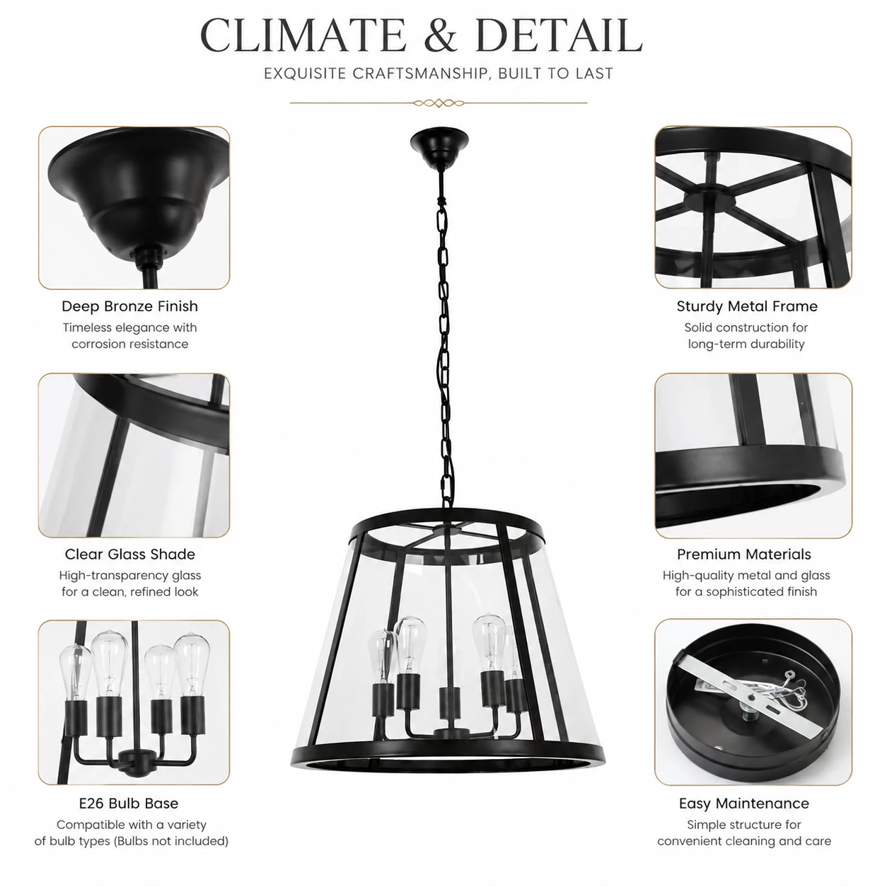 Camden-5-Light-Clear-Glass-Drum-Pendant-in-Deep-Bronze-Finish-2 Camden-5-Light-Clear-Glass-Drum-Pendant-in-Deep-Bronze-Finish-2