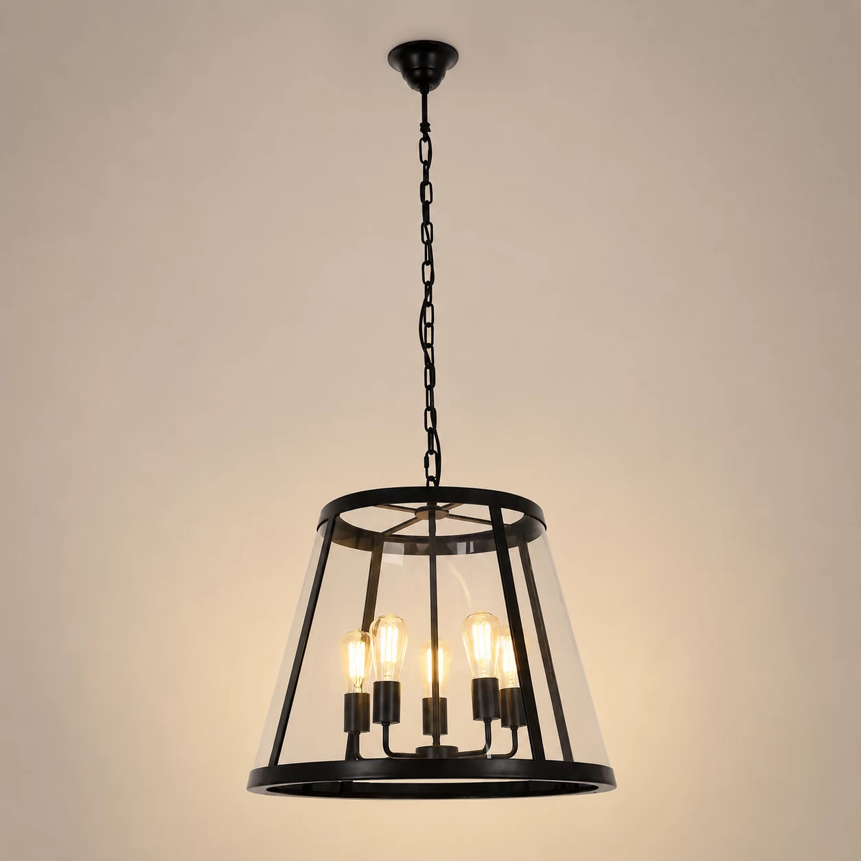 Camden-5-Light-Clear-Glass-Drum-Pendant-in-Deep-Bronze-Finish-3 Camden-5-Light-Clear-Glass-Drum-Pendant-in-Deep-Bronze-Finish-3
