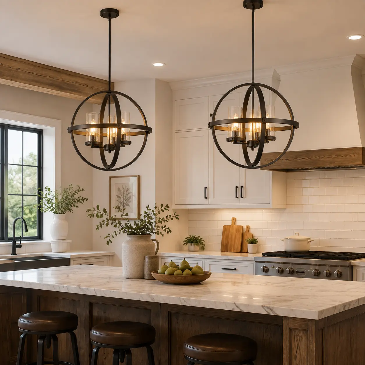 Celestia-Orb-3‑Light-Pendant-with-Oil-Rubbed-Bronze-Finish-modern-kitchen-island Celestia-Orb-3‑Light-Pendant-with-Oil-Rubbed-Bronze-Finish-modern-kitchen-island