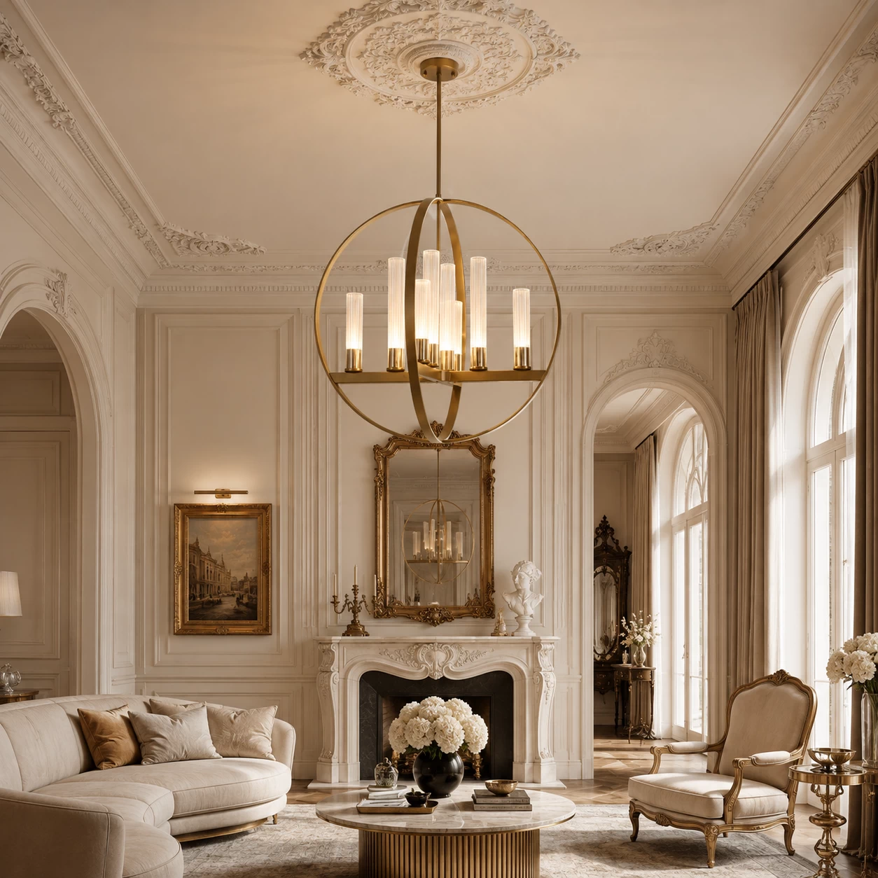 Celestial-Ring-8-Light-Cylindrical-Pendant-neoclassical-chic-salon Celestial-Ring-8-Light-Cylindrical-Pendant-neoclassical-chic-salon