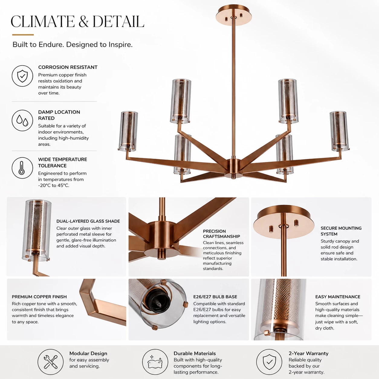 Copper-Bloom-6-Light-Modern-Chandelier-2 Copper-Bloom-6-Light-Modern-Chandelier-2