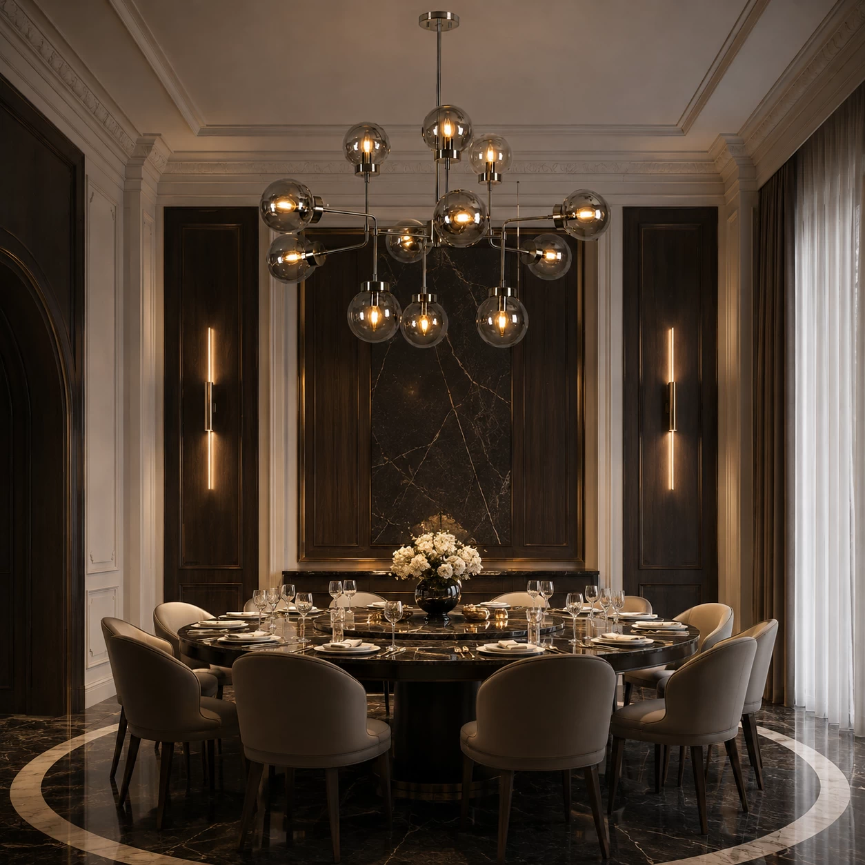 Cosmic-Aura-12-Light-Smoked-Glass-Chandelier-neoclassical-dining Cosmic-Aura-12-Light-Smoked-Glass-Chandelier-neoclassical-dining