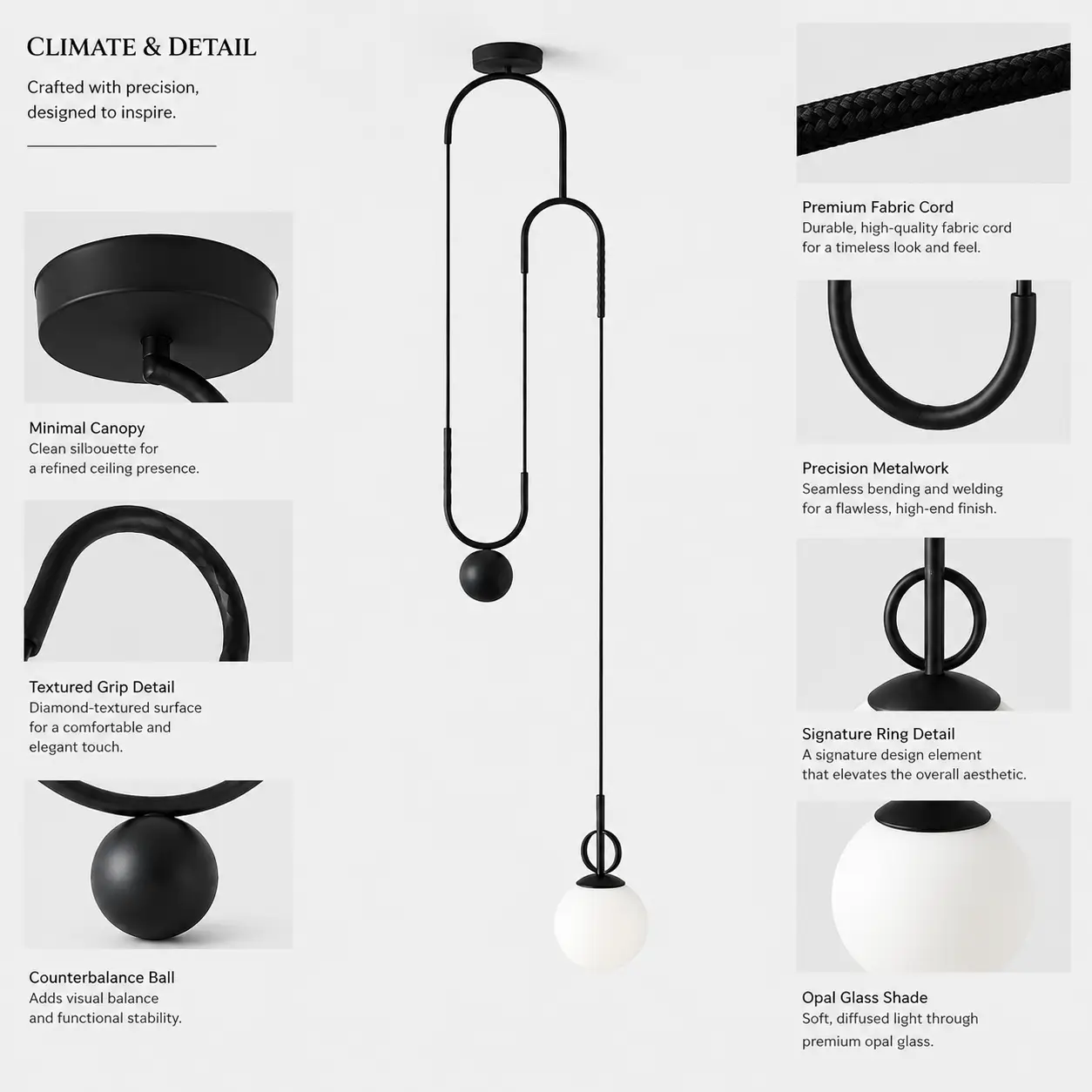 Cradence-Adjustable-1-Light-Pendant-with-Matte-Black-Cradle-Pulley-2 Cradence-Adjustable-1-Light-Pendant-with-Matte-Black-Cradle-Pulley-2