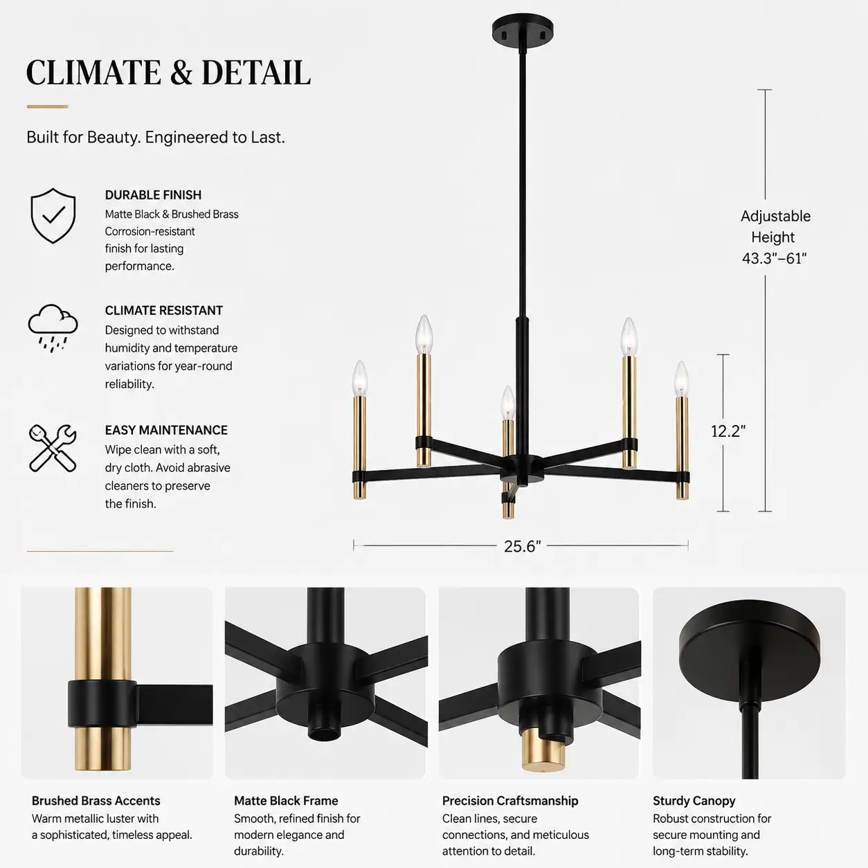 Damen-Matte-Black-Brass-5‑Light-Chandelier-2 Damen-Matte-Black-Brass-5‑Light-Chandelier-2