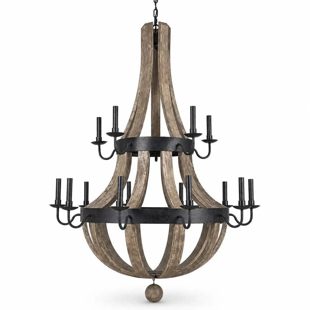 Farmhouse-Grandeur-15-Light-Two-Tier-Weathered-Wood-Rustic-Black-Chandelier-1 Farmhouse-Grandeur-15-Light-Two-Tier-Weathered-Wood-Rustic-Black-Chandelier-1