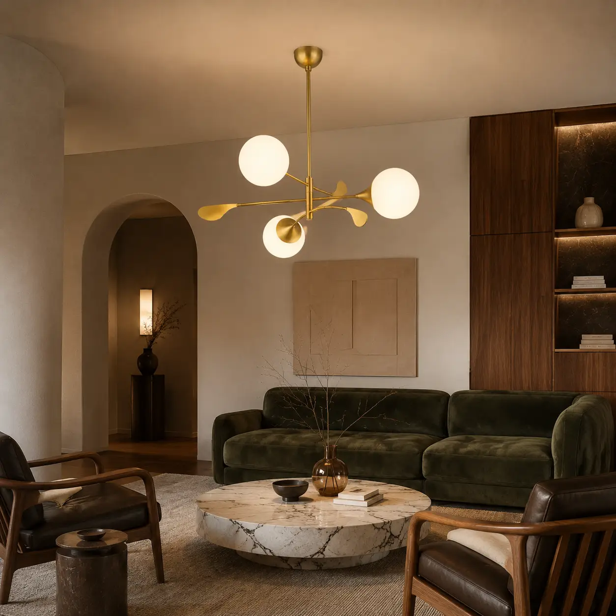 Florentis-Brass-Globe-3-Light-Pendant-with-Adjustable-Arms-mid-century-modern-minimalist-lounge Florentis-Brass-Globe-3-Light-Pendant-with-Adjustable-Arms-mid-century-modern-minimalist-lounge
