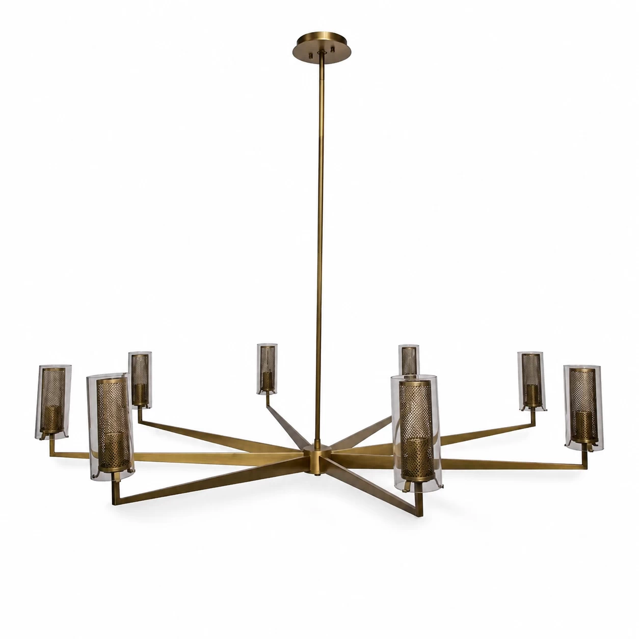 Gilded-Mesh-8-Light-Contemporary-Chandelier-1 Gilded-Mesh-8-Light-Contemporary-Chandelier-1