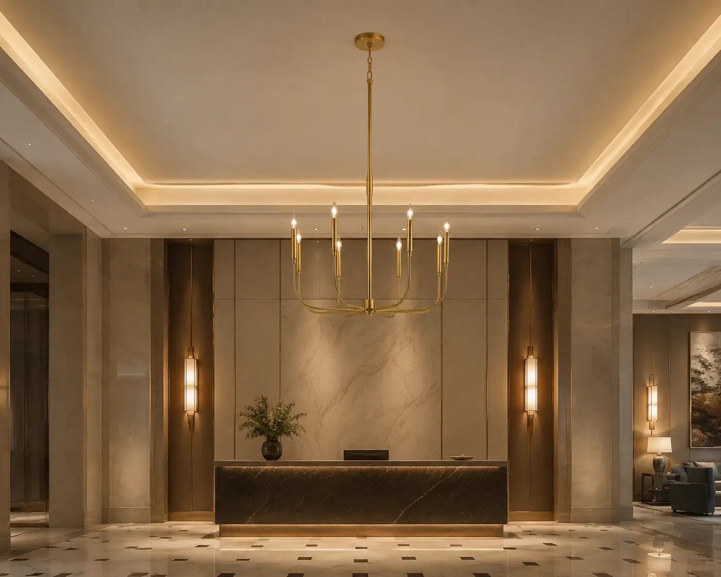 Golden-Horizon-8-Light-Contemporary-Chandelier-hotel-receptiona-hall Golden-Horizon-8-Light-Contemporary-Chandelier-hotel-receptiona-hall