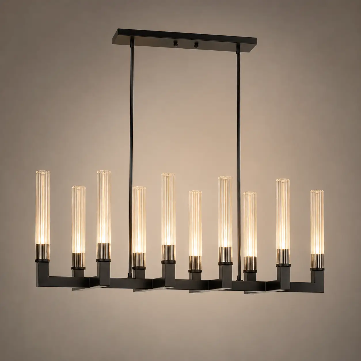 Grand-Linear-Graphite-Fluted-Column-10-Light-Pendant-3 Grand-Linear-Graphite-Fluted-Column-10-Light-Pendant-3