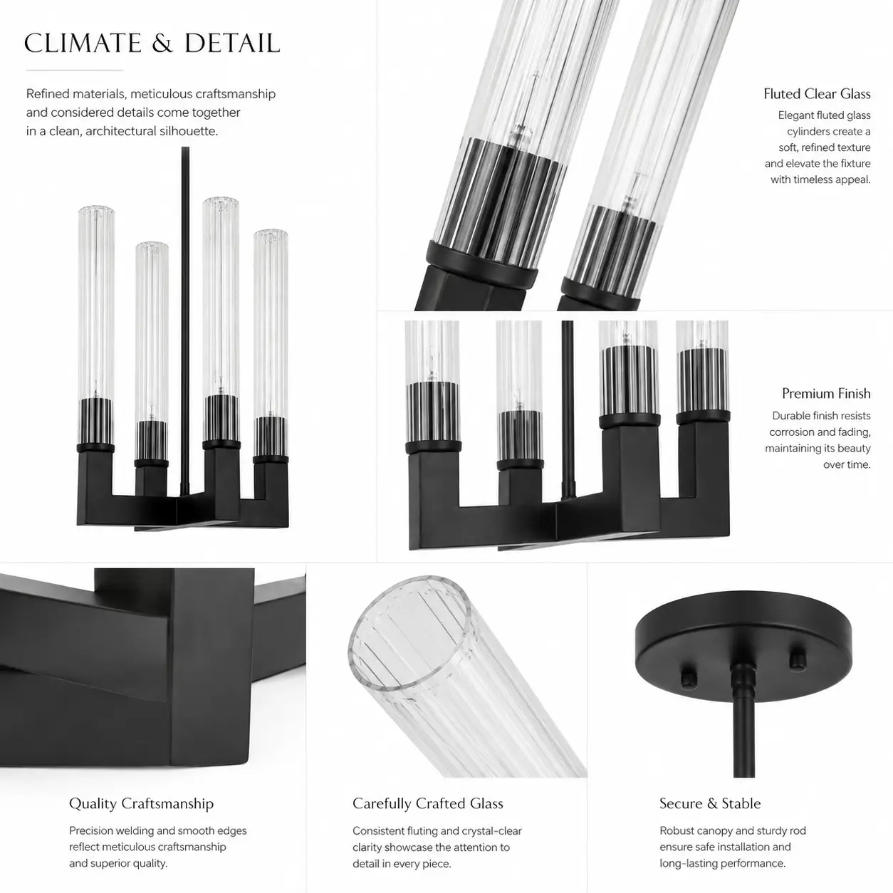 Graphite-Fluted-Column-4-Light-Pendant-2 Graphite-Fluted-Column-4-Light-Pendant-2