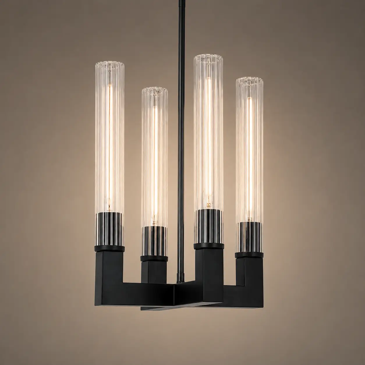 Graphite-Fluted-Column-4-Light-Pendant-3 Graphite-Fluted-Column-4-Light-Pendant-3