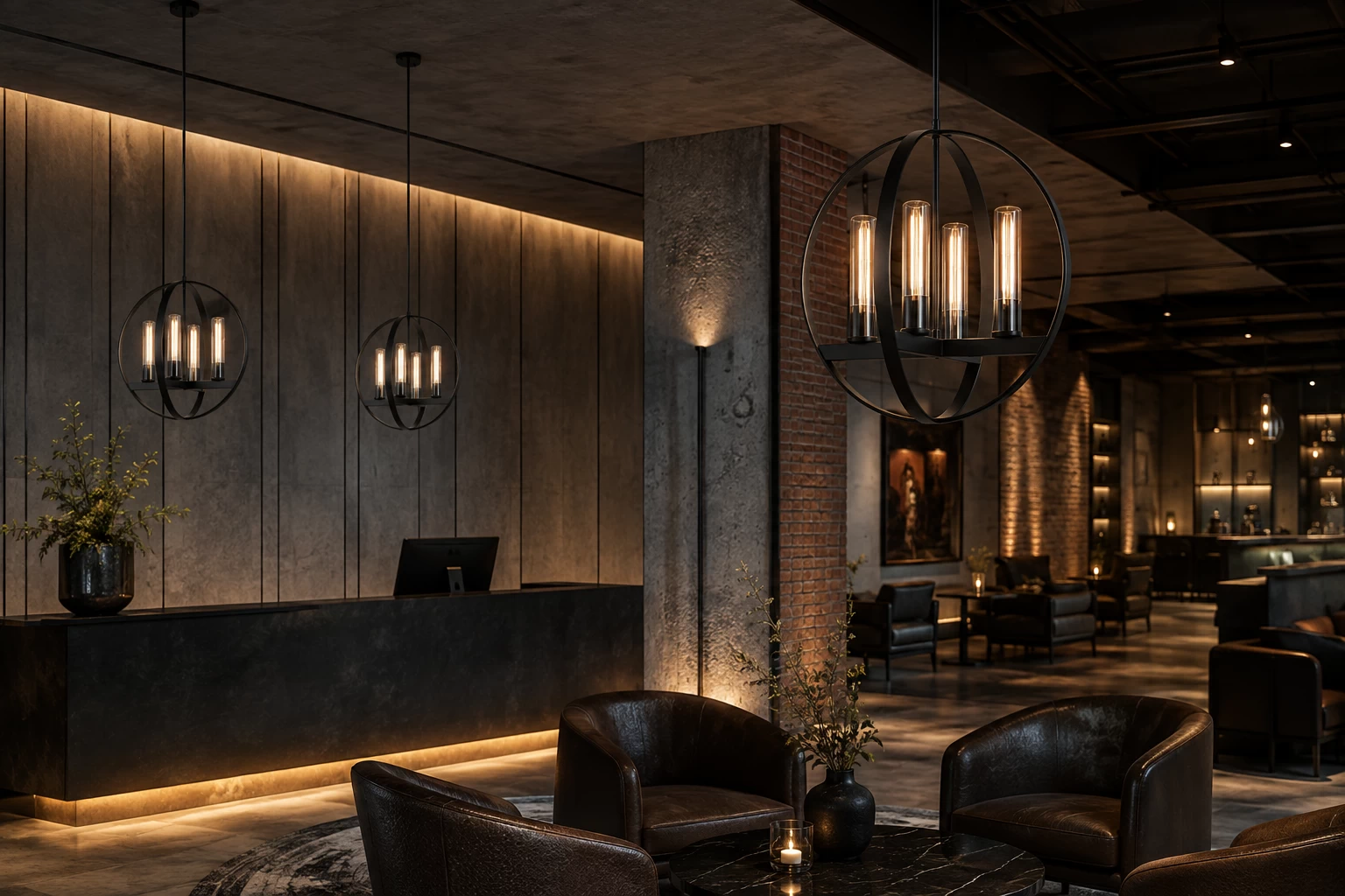 Halo-Core-4-Light-Orb-Pendant-urban-industrial-lounge Halo-Core-4-Light-Orb-Pendant-urban-industrial-lounge