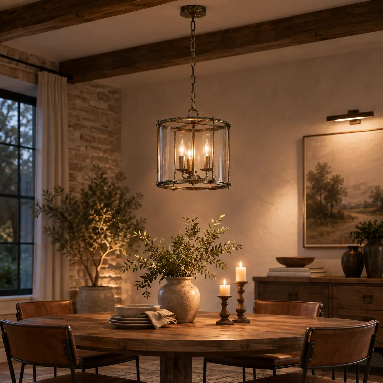 Heirloom-3-Light-Clear-Glass-Drum-Pendant-with-Weathered-Iron-Finish-4 Heirloom-3-Light-Clear-Glass-Drum-Pendant-with-Weathered-Iron-Finish-4