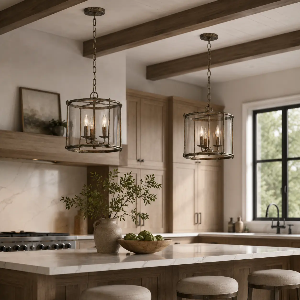 Heirloom-3-Light-Clear-Glass-Drum-Pendant-with-Weathered-Iron-Finish-modern-kitchen-island Heirloom-3-Light-Clear-Glass-Drum-Pendant-with-Weathered-Iron-Finish-modern-kitchen-island
