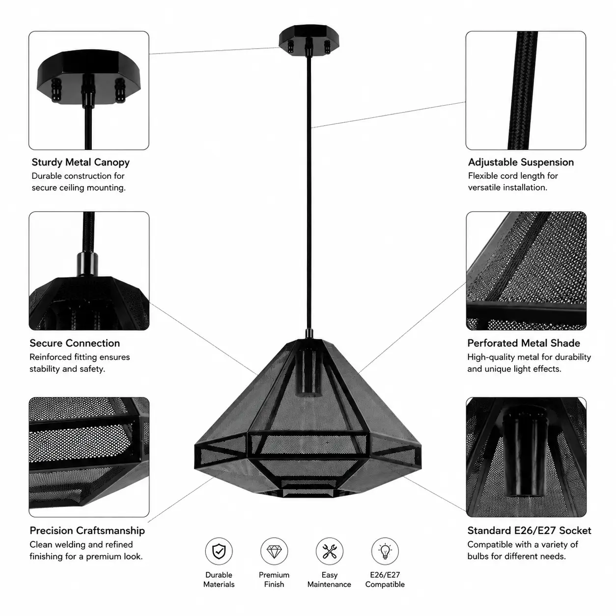 Industrial-Facet-Inverted-Prism-1-Light-Pendant-2 Industrial-Facet-Inverted-Prism-1-Light-Pendant-2