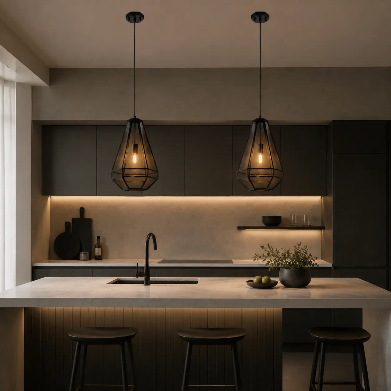 Industrial-Prism-Perforated-Metal-1-Light-Pendant-modern-minimalist-kitchen-island Industrial-Prism-Perforated-Metal-1-Light-Pendant-modern-minimalist-kitchen-island