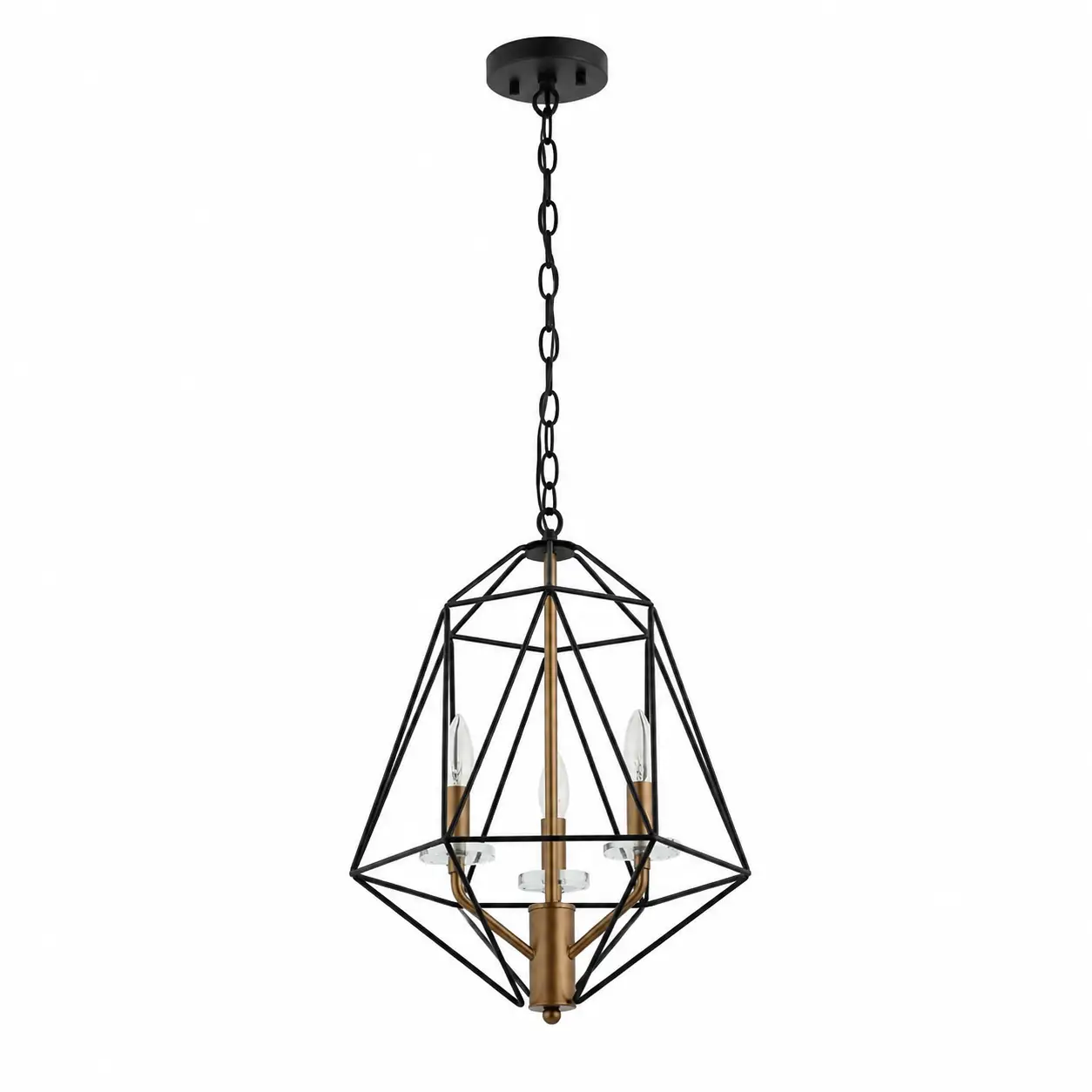 Ironcrest-Matte-Black-Frame-3-Light-Chandelier-with-Classic-Bronze-Detailing-1 Ironcrest-Matte-Black-Frame-3-Light-Chandelier-with-Classic-Bronze-Detailing-1