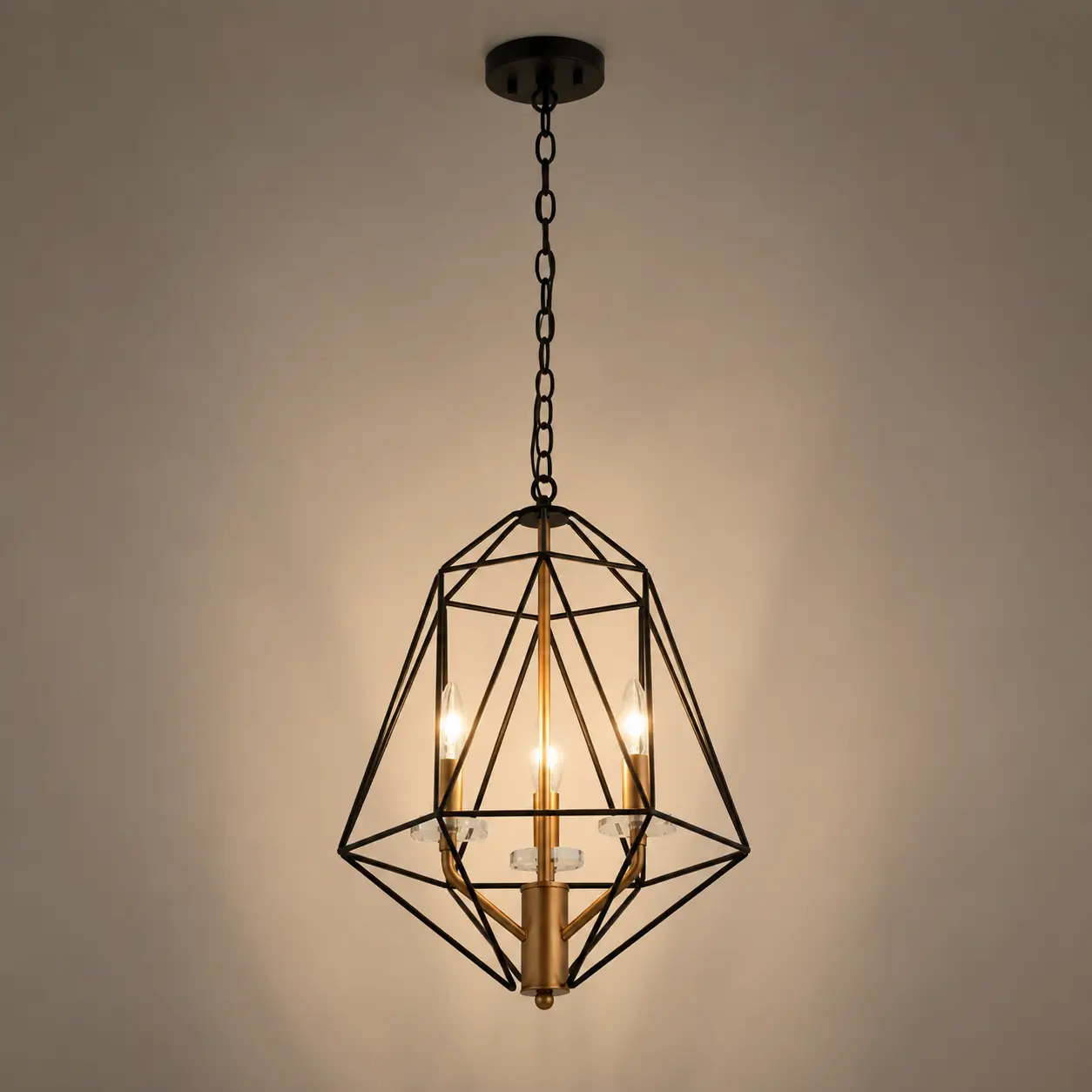Ironcrest-Matte-Black-Frame-3-Light-Chandelier-with-Classic-Bronze-Detailing-3 Ironcrest-Matte-Black-Frame-3-Light-Chandelier-with-Classic-Bronze-Detailing-3