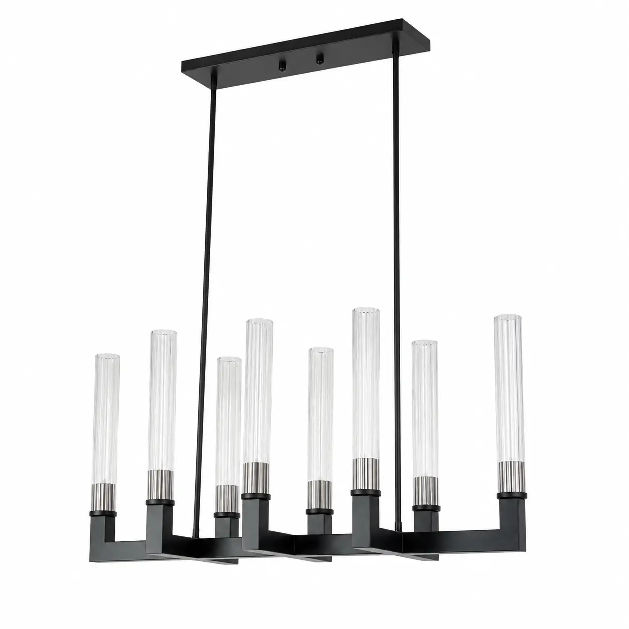 Linear-Graphite-Fluted-Column-8-Light-Pendant-1 Linear-Graphite-Fluted-Column-8-Light-Pendant-1