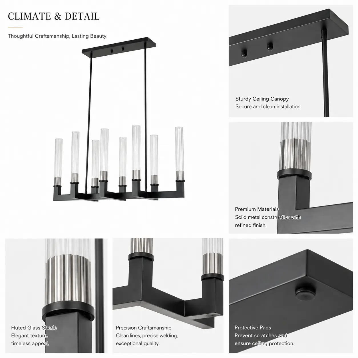 Linear-Graphite-Fluted-Column-8-Light-Pendant-2 Linear-Graphite-Fluted-Column-8-Light-Pendant-2