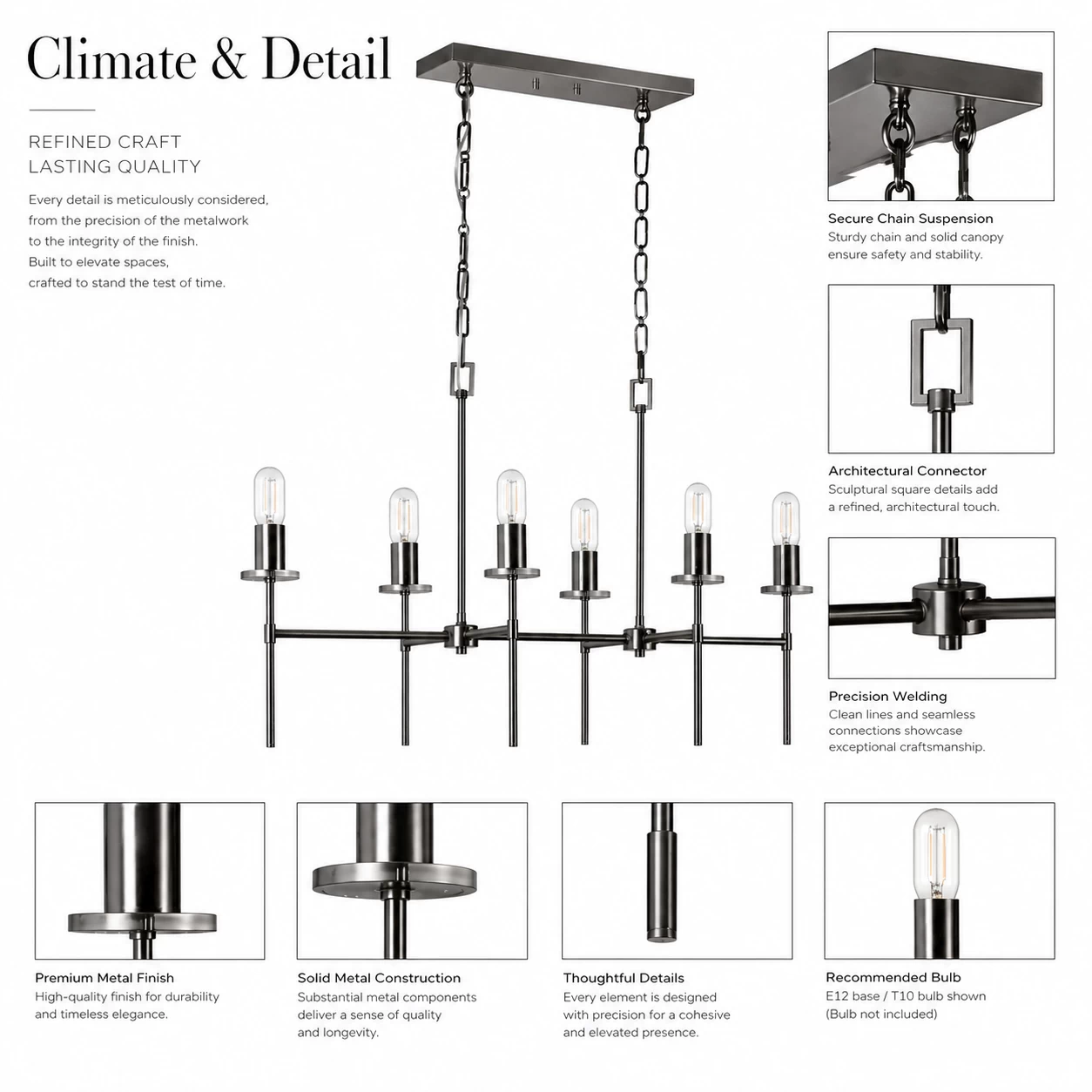 Linear-Modernist-6-Light-Island-Chandelier-2 Linear-Modernist-6-Light-Island-Chandelier-2