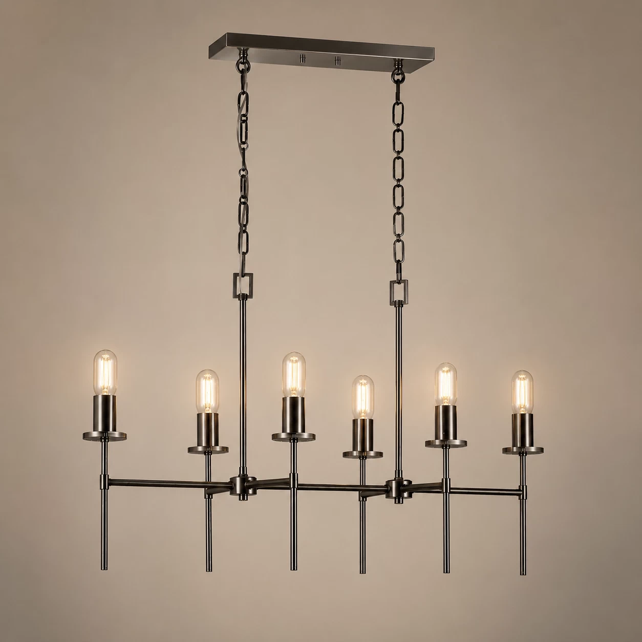 Linear-Modernist-6-Light-Island-Chandelier-3 Linear-Modernist-6-Light-Island-Chandelier-3