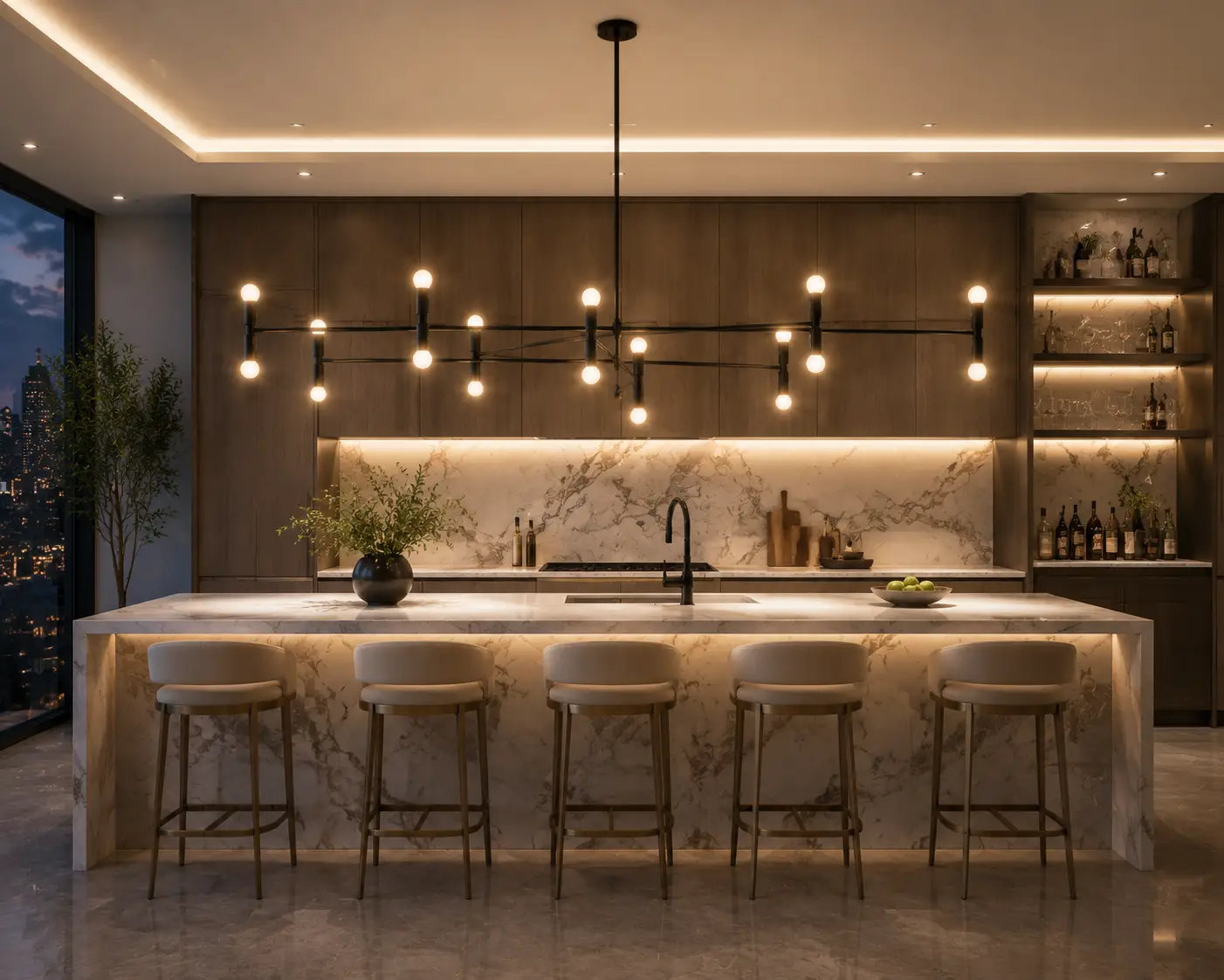 Linear-Zenith-Architectural-12-Light-Chandelier-executive-kitchen-island Linear-Zenith-Architectural-12-Light-Chandelier-executive-kitchen-island